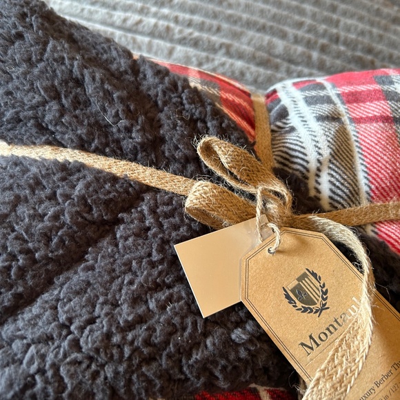 Plaid Sherpa blanket NWT - Picture 4 of 4